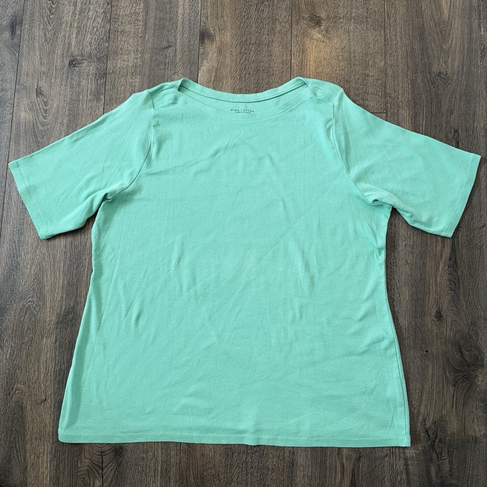 CharterClub Basic‎ Tee Women's 3XL Cotton Short Sleeve Stripe  Workout Casual